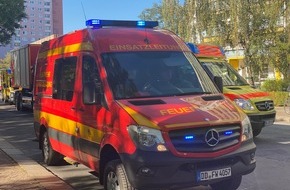 Feuerwehr Dresden: FW Dresden: Brand in einer Toilette der 101. Oberschule