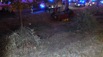 Polizeipräsidium Mainz: POL-PPMZ: Unfall mit einem schwerverletzten und 3 leichtverletzten Fahrzeuginsassen