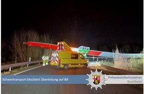 Polizeidirektion Neustadt/Weinstraße: POL-PDNW: Polizeiautobahnstation Ruchheim - Schwertransport blockiert Autobahnkreuz Speyer