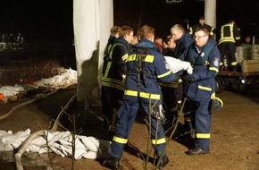 THW Landesverband Hamburg, Mecklenburg-Vorpommern, Schleswig-Holstein: THW-HH MV SH: Hochwasser: THW unterstützt Pump- und Sicherungsarbeiten nach starken Regenfällen im südöstlichen Schleswig-Holstein