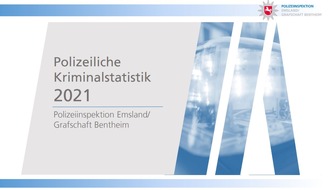 Polizeiinspektion Emsland/Grafschaft Bentheim: POL-EL: Polizeiliche Kriminalstatistik 2021 - Zahl der Straftaten erneut auf historischem Tiefstand