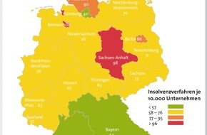 CRIF GmbH: Zahl der Firmeninsolvenzen in allen Bundesländern rückläufig / Bürgel prognostiziert bis zu 32.000 Fälle (mit Bild)