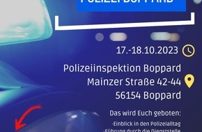 Polizeidirektion Koblenz: POL-PDKO: Schnuppertage der Polizei Boppard im Otkober