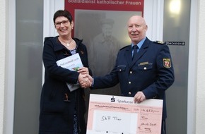 Polizeipräsidium Trier: POL-PPTR: Polizeipräsident überreicht Spende an Sozialdienst katholischer Frauen Trier