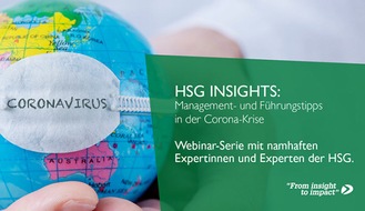 Universität St. Gallen: HSG Insights: Webinare zur Corona-Krise