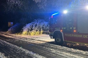 Feuerwehr Detmold: FW-DT: Rund 50 Einsätze durch starken Schneefall