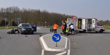 Polizeiinspektion Nienburg / Schaumburg: POL-NI: Audifahrerin übersieht Kradfahrer