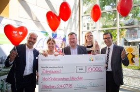 weeCONOMY AG: kbo-Kinderzentrum München profitiert mit 10.000-Euro-Spende vom wertvollsten Sandberg der Welt / "wee" bedankt sich für die Unterstützung bei der Markteinführung