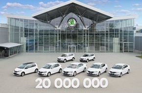 Skoda Auto Deutschland GmbH: SKODA AUTO erreicht Meilenstein von 20 Millionen produzierten Automobilen (FOTO)