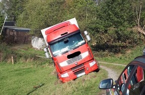 Kreispolizeibehörde Märkischer Kreis: POL-MK: Lkw hat sich Obergockeshohl verfranzt