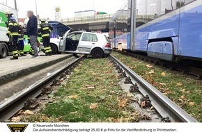 Feuerwehr München: FW-M: Verkehrsunfall in der Innenstadt endet glimpflich (Neuhausen-Nymphenburg)