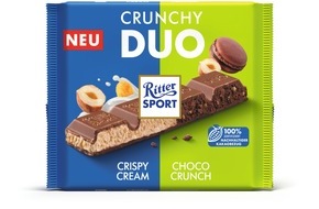 Alfred Ritter GmbH & Co. KG: Neu: Ritter Sport DUO – vier Tafeln, acht Sorten, einzigartiger Schokogenuss