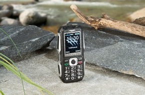 PEARL GmbH: Bei Outdoor-Aktivitäten stets erreichbar bleiben - auch weltweit: simvalley MOBILE 4G-Outdoor-Handy XT-400, IP67, Dual-SIM, Radio, 2"-/ 5,08-cm-Farbdisplay