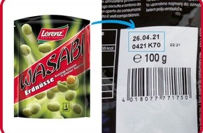 The Lorenz Bahlsen Snack-World GmbH & Co KG Germany: Verzehrwarnung für Senf-Allergiker: Lorenz Snack-World ruft vorsorglich Produkte mit Wasabi-Würzung in Deutschland zurück / Die Produkte können Senf enthalten
