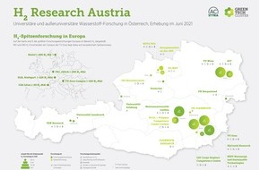 Green Tech Cluster Styria GmbH: Hydrogen Research Map Austria: 18 Institute, 1 Standort, europaweit Spitze
