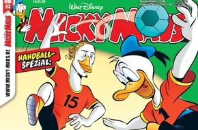 Egmont Ehapa Media GmbH: Handball-Comics mit Juri Knorr und Andraes Wolff im Micky Maus Magazin!