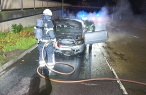 Polizeidirektion Trier: POL-PDTR: Brand eines PKW durch technischen Defekt; Vollsperrung des Pacelliufer für 1 Stunde