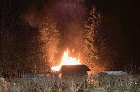 Kreispolizeibeh&ouml;rde Soest: POL-SO: Gartenh&uuml;tte brennt ab - Tatverd&auml;chtiger festgenommen