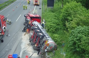 Feuerwehr Gladbeck: FW-GLA: Weiteres Update zum Gefahrgutunfall auf der BAB 2