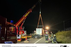 Feuerwehr M&uuml;nchen: FW-M: T&ouml;dlicher Verkehrsunfall auf der Autobahn