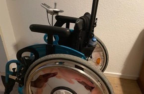 Polizeipräsidium Krefeld: POL-KR: Stadtmitte: Elektrischer Rollstuhl entwendet