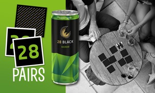 28 BLACK: Volle Konzentration bei 28 BLACK / Energy Drink startet Deckelcode-Gedächtnisspiel 28 Pairs (FOTO)