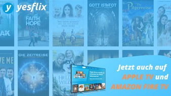 Bibel TV: Bibel TV: Streaming-Plattform Yesflix jetzt auch via TV-App verfügbar / Bibel TV ergänzt seinen Streaming-Dienst yesflix.de mit einer TV-App und baut das Angebot an Filmen und Serien weiter aus