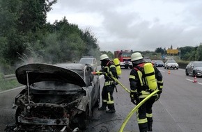 Feuerwehr Offenburg: FW-OG: Weiterer PKW-Brand an der Anschlussstelle Offenburg