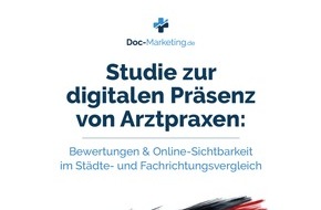 Doc-Marketing.de: Studie enthüllt: Wie sichtbar - und wie gut bewertet - sind Deutschlands Arztpraxen? / Doc-Marketing.de analysiert 12.882 Praxen aus 40 Städten & 9 Fachrichtungen mit Fokus auf Selbstzahlerleistungen