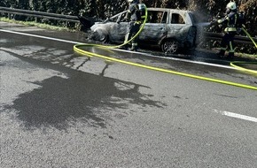 Feuerwehr Dinslaken: FW Dinslaken: PKW Brand auf der BAB 3 und weitere Einsätze