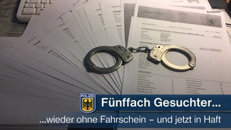 Bundespolizeidirektion München: Bundespolizeidirektion München: Fünffach gesucht - 36-Jähriger an die Justiz überstellt