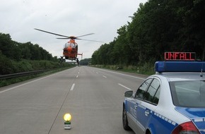 Polizeiinspektion Hildesheim: POL-HI: Verkehrsunfall auf der BAB 7 bei Hildesheim, alleinbeteiligter Motorradfahrer schwerverletzt - Nachtrag