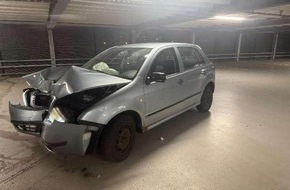 Polizei Wolfsburg: POL-WOB: Verkehrsunfall beim Driften in einem Parkhaus - Polizei warnt vor unberechenbaren Gefahren