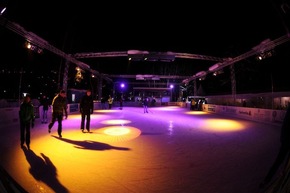 Zauberhafte Eisfeldlandschaft «Iiszauber» in Aarau zur Winterzeit