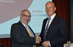 swissstaffing - Verband der Personaldienstleister der Schweiz: Geschichtsträchtige Generalversammlung von swissstaffing mit Präsidiumswechsel