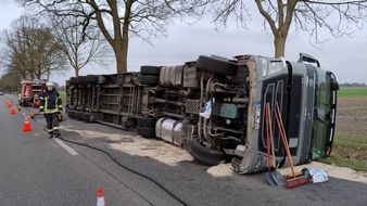 Feuerwehr Schermbeck: FW-Schermbeck: LKW Unfall