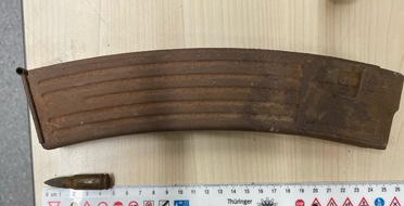 Landespolizeiinspektion Erfurt: LPI-EF: Gefülltes Magazin bei Bauarbeiten aufgefunden