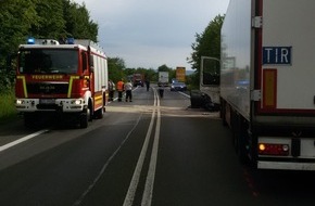 Polizeidirektion Wittlich: POL-PDWIL: Schwerer Verkehrsunfall auf der B51 bei Bitburg