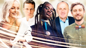 NDR / Das Erste: Die deutsche ESC-Jury 2021: Janin Ullmann, Ivy Quainoo, Matthias Arfmann, Uwe Kanthak und Constantin Zöller