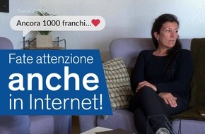 Schweiz. Kriminalprävention / Prévention Suisse de la Criminalité: "E lei? Avrebbe detto di sì?"  / Le polizie svizzere e la Prevenzione Svizzera della Criminalità (PSC) si associano con Anabis.ch per prevenire le cybertruffe