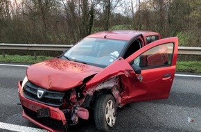 Polizeidirektion Landau: POL-PDLD: A65 - Schwerer Verkehrsunfall mit verletzten Personen und ca. 27.000 Euro Sachschaden