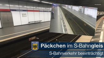 Bundespolizeidirektion München: Bundespolizeidirektion München: Päckchen im Gleis - Erhebliche Beeinträchtigungen im S-Bahnverkehr