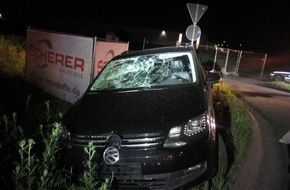 Polizeidirektion Bad Kreuznach: POL-PDKH: Flüchtiger und betrunkener PKW-Fahrer kann nach Unfallflucht gefasst.