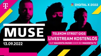 Deutsche Telekom AG: Medieninformation: Digital X: Telekom bringt Weltstars Muse für exklusives Konzert nach Köln