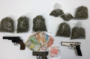 Polizeidirektion Bad Segeberg: POL-SE: Pinneberg - Polizei stellt Cannabis, Bargeld und Schreckschusswaffen sicher