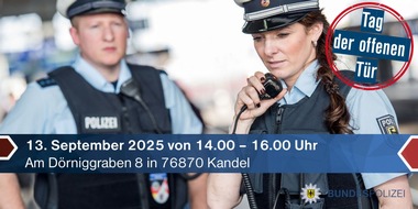 Bundespolizeiinspektion Kaiserslautern: BPOL-KL: Tag der offenen Tür bei der Bundespolizei in Kandel