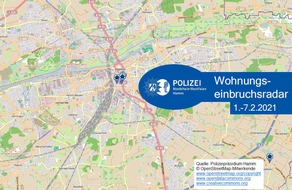 Polizeipräsidium Hamm: POL-HAM: Wohnungseinbruchsradar Hamm für die Woche 01.02.2021 bis 07.02.2021