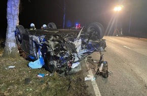Polizeiinspektion Stade: POL-STD: 22-jähriger Autofahrer bei Unfall zwischen Buxtehude und Apensen tödlich verunglückt