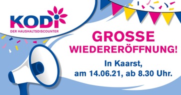 KODi Diskontläden GmbH: Große Wiedereröffnung nach Umbau in Kaarst!