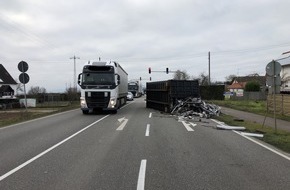 Polizeidirektion Landau: POL-PDLD: Hochstadt - Container blockiert die B 272